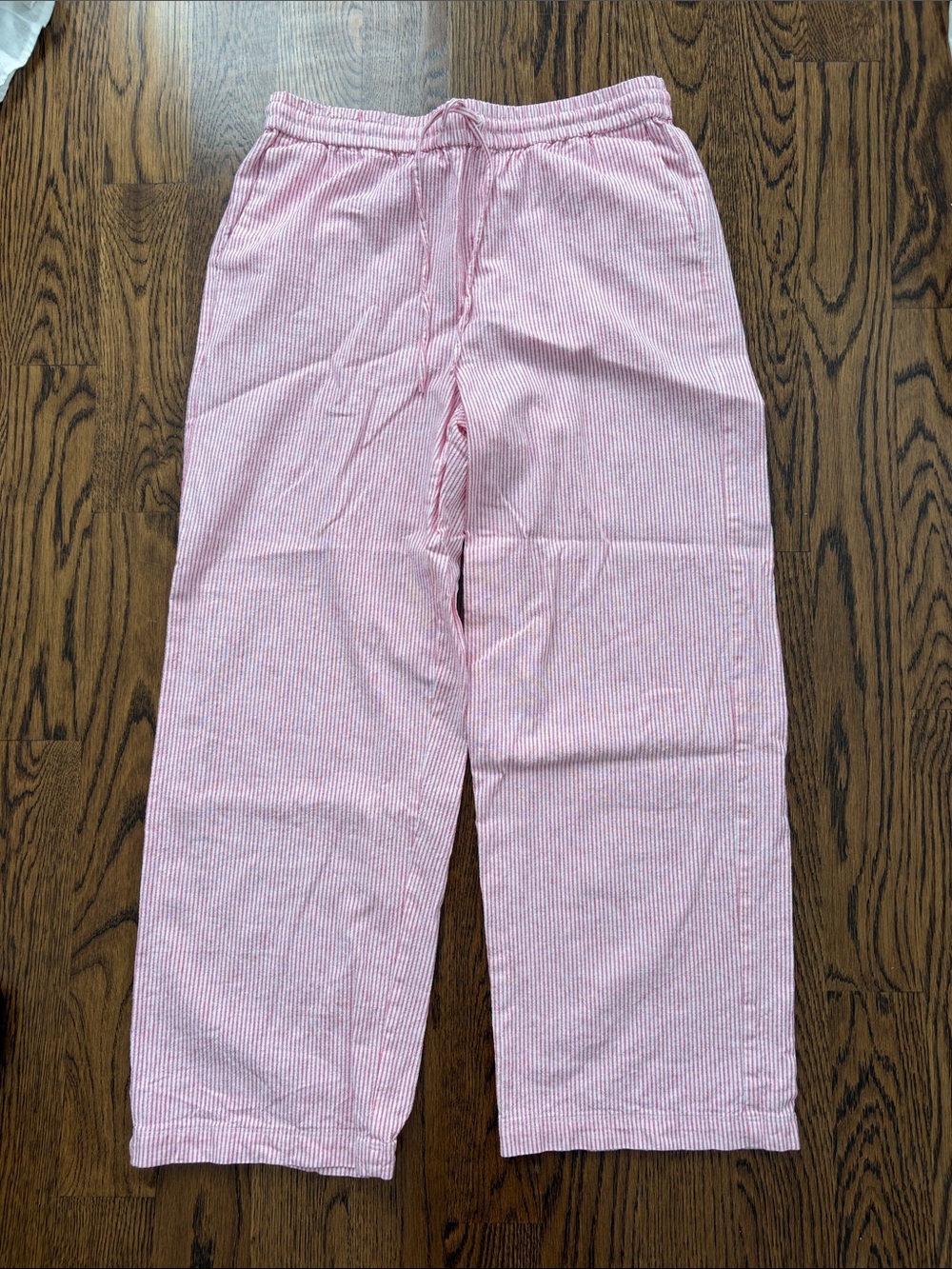 J. Crew Pink Seersucker linen pants